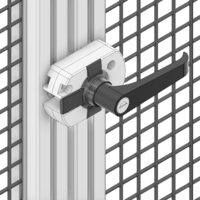 50-310-3 MODULAR SOLUTIONS PROFILE<BR>30 SERIESLOCKING SLIDING AND SWINGING DOOR LATCH W/HARDWARE